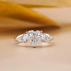 Heart With Pear Diamond Engagement Ring | Three Stone Ring