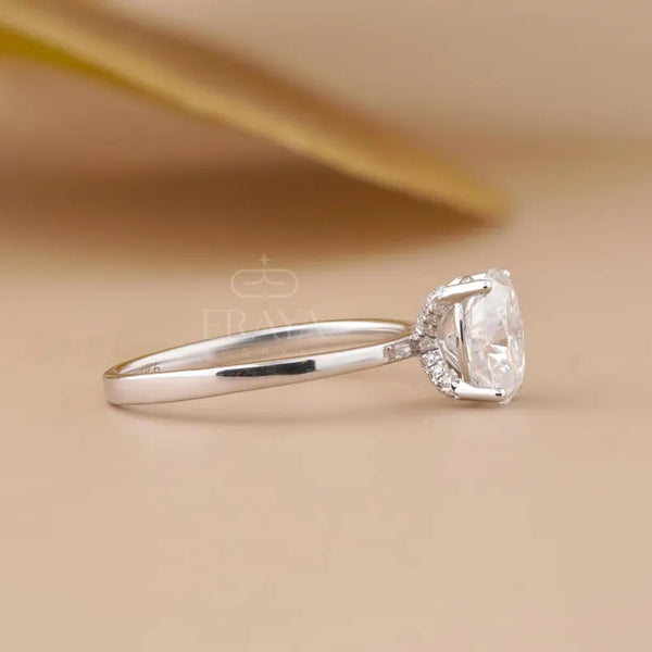 Oval Engagement Rings – 1.29 CT Lab Diamond