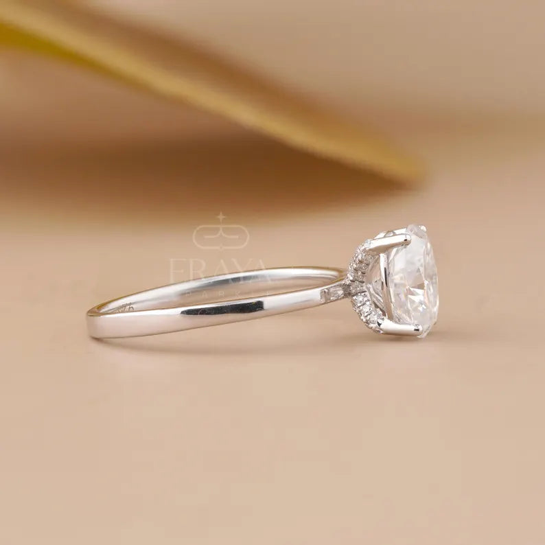 Oval Engagement Rings – 1.29 CT Lab Diamond