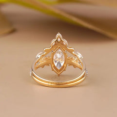 Marquise Diamond Ring with Nature V Band