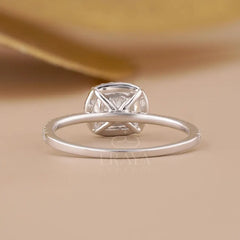 Cushion Lab-Diamond Halo Ring