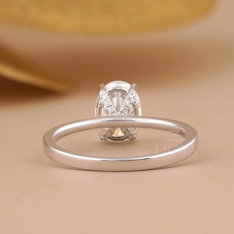 Oval Engagement Rings – 1.29 CT Lab Diamond