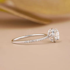 Cushion Lab-Diamond Halo Ring