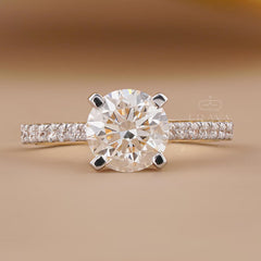 Solitaire with LG Diamond Halo Ring