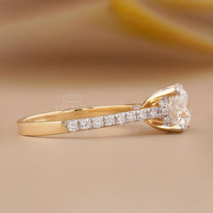 Solitaire with LG Diamond Halo Ring