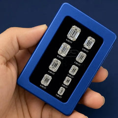 Emerald Cut Lab Diamond Half Bezel Ring