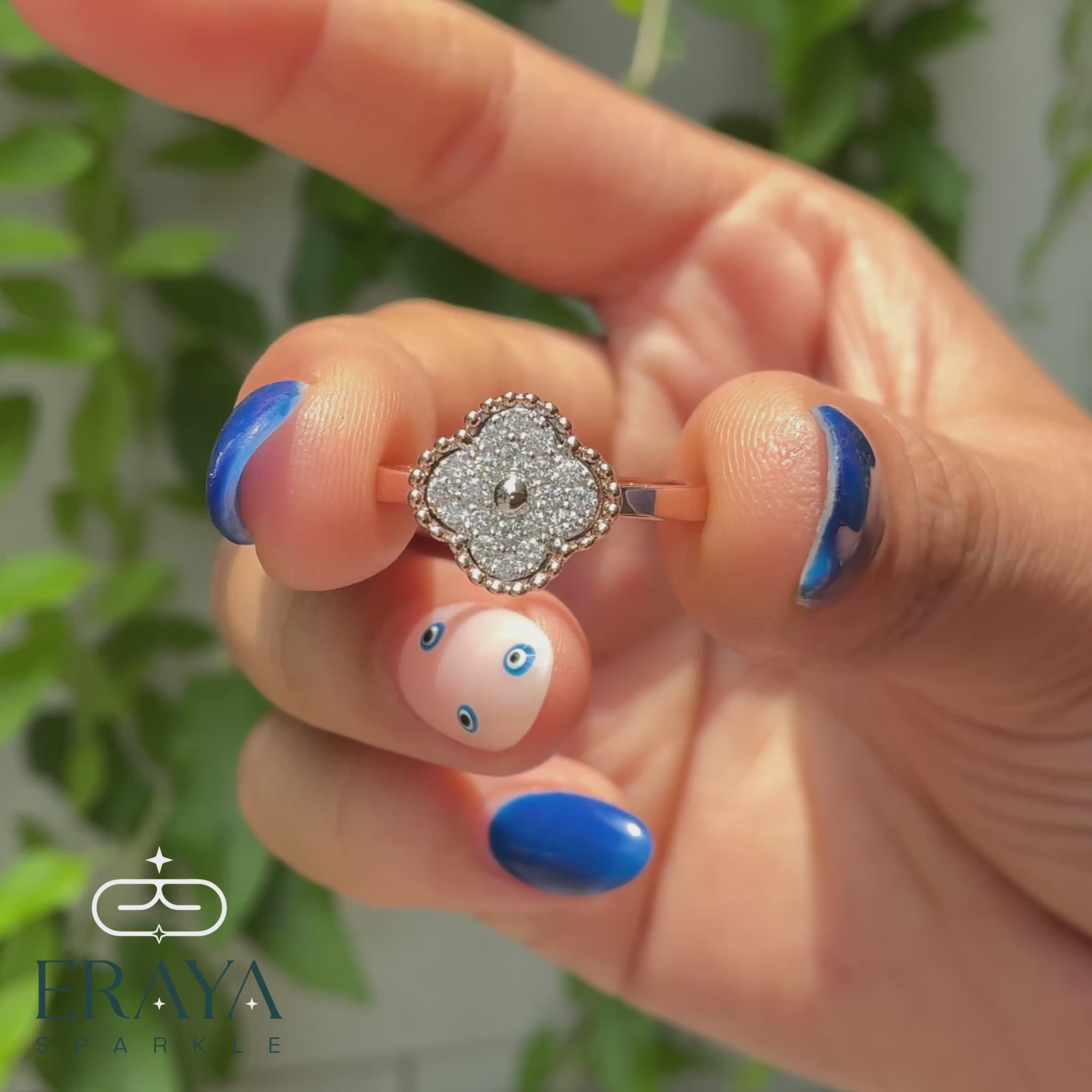 IGI-certified lab-grown diamond floral engagement ring packaging