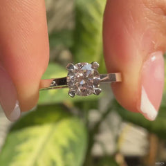 Solitaire Lab Diamond Ring | Round Four Prong