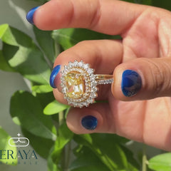 Cushion Cut Diamond Halo Ring