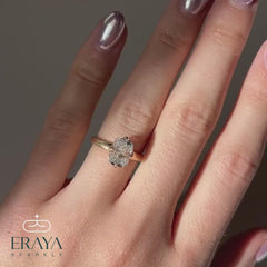 Cushion Cut Diamond Compass Engagement Ring