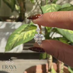 White Gold Engagement Ring Oval – Kite Diamond Design