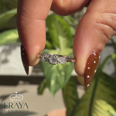 Floral Lab Grown Diamond Engagement Ring