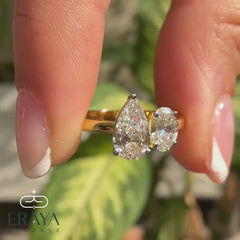 Toi et Moi Ring | Pear & Oval Lab Diamond