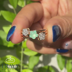 Promise Ring with Lab Grown Diamond Floral
