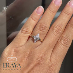 Trapezoid Cut Lab Diamond Engagement Ring