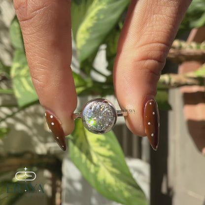 Hidden Halo Ring – Round Lab Diamond Bezel