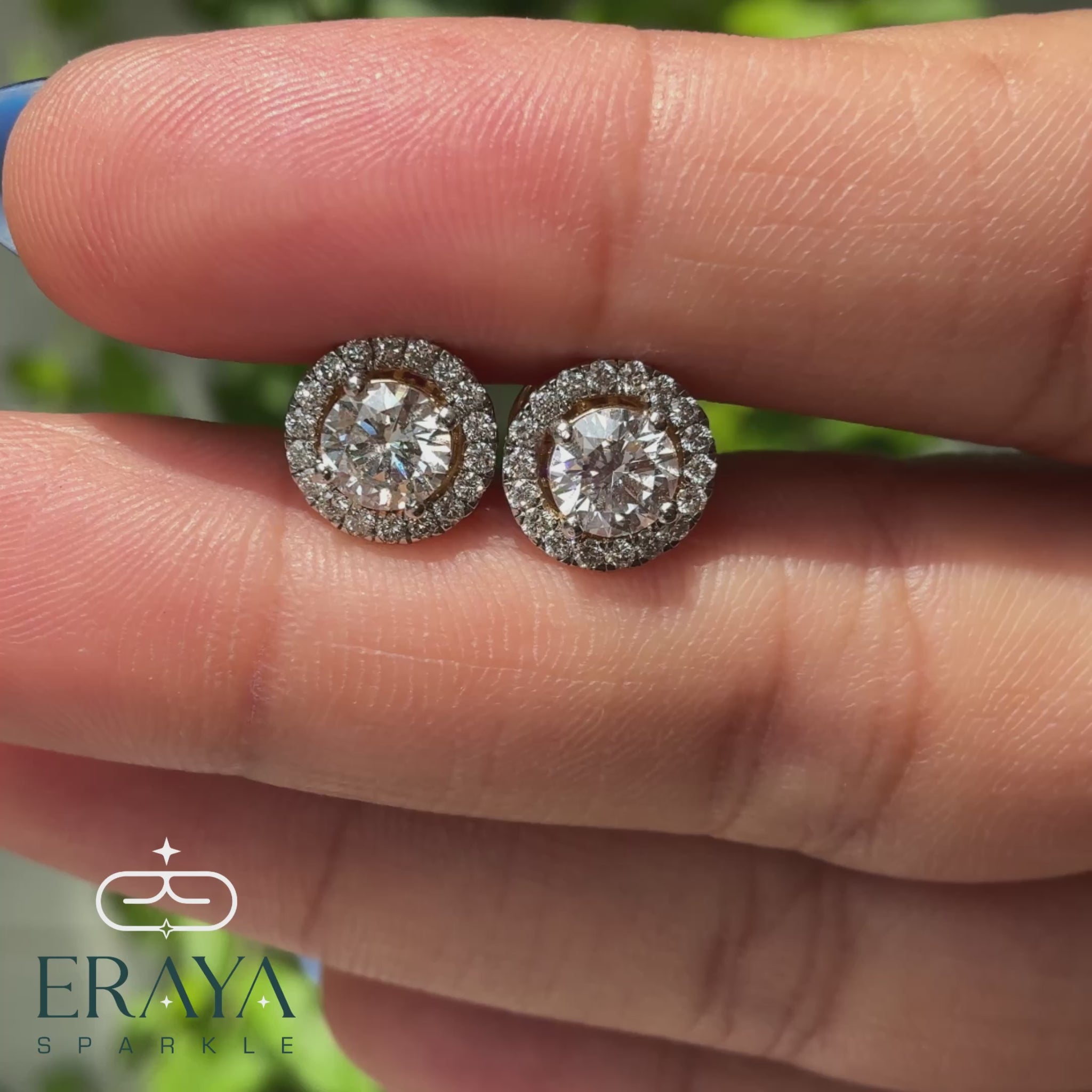 model-wearing-lab-diamond-cluster-studs-360