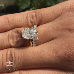 Oval Engagement Ring with Lab Diamond