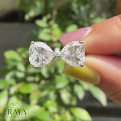Lab Grown Rings Heart Bow Bridal Ring
