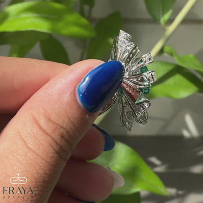 Premium Paraiba-inspired engagement and fashion ring