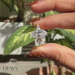 Lab Grown Marquise Diamond Engagement ring