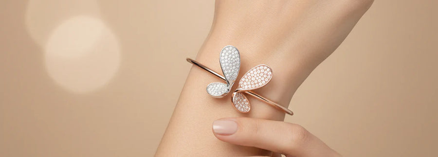 Rose gold lab-grown diamond bracelet by Eraya Sparkle