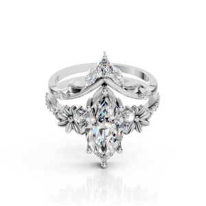 Marquise Diamond Ring with Nature V Band