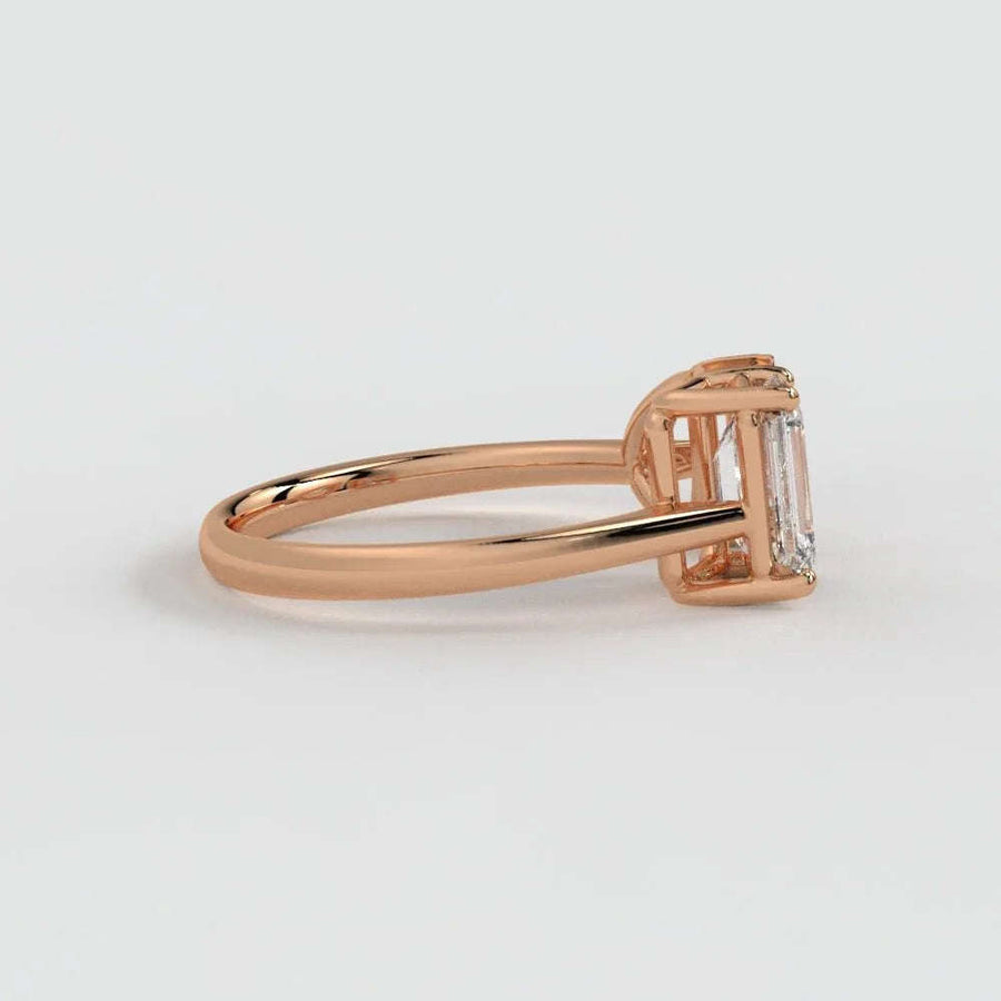 Emerald & Pear Ring – Lab-Grown Diamond Ring - Ring